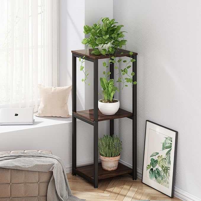 Plant Stand Indoor Corner Tall 3 Tier Metal Modern Flower Storage Plant Shelf - Image 4