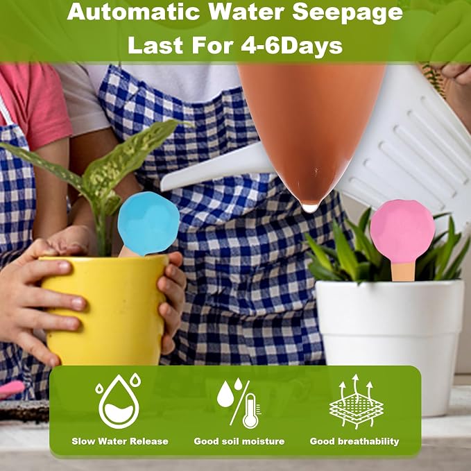 4-Pack Terracotta Self-Watering Spikes | Eco-Friendly Iron-Rich Clay Olla - Image 3