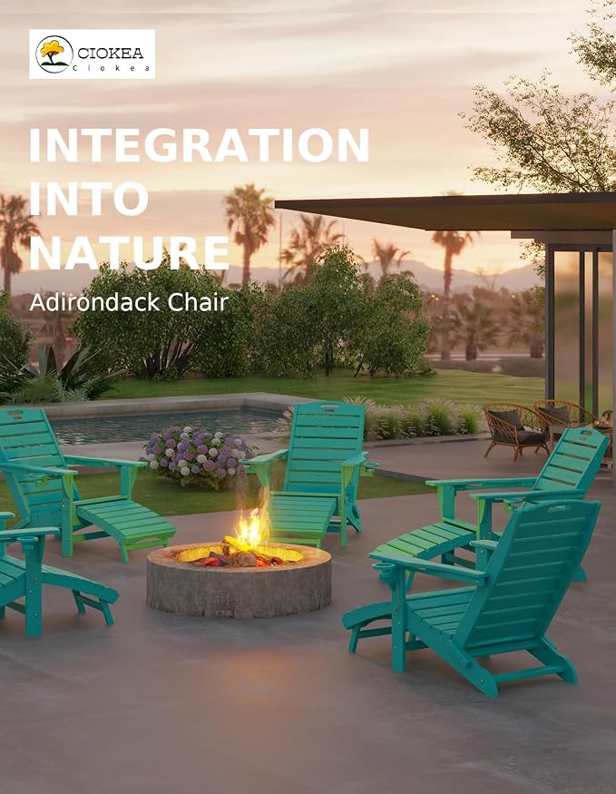 Ciokea Folding Adirondack Chair Set of 4 - Image 4