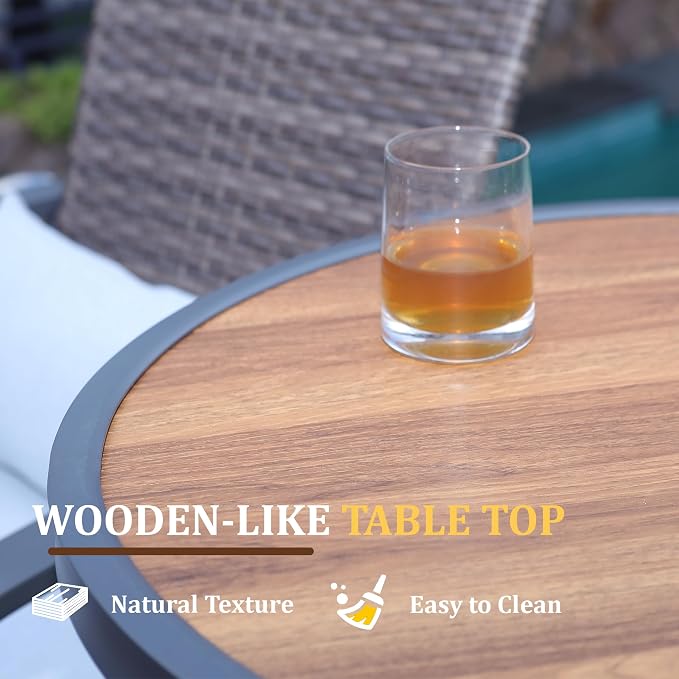Bar Height Patio Table, 40-Inch Outdoor Pub Table Bistro Table - Image 6