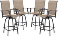 Sophia & William Patio Swivel Bar Stools Set of 4, Bar Height Patio Chair by SophiaWilliam