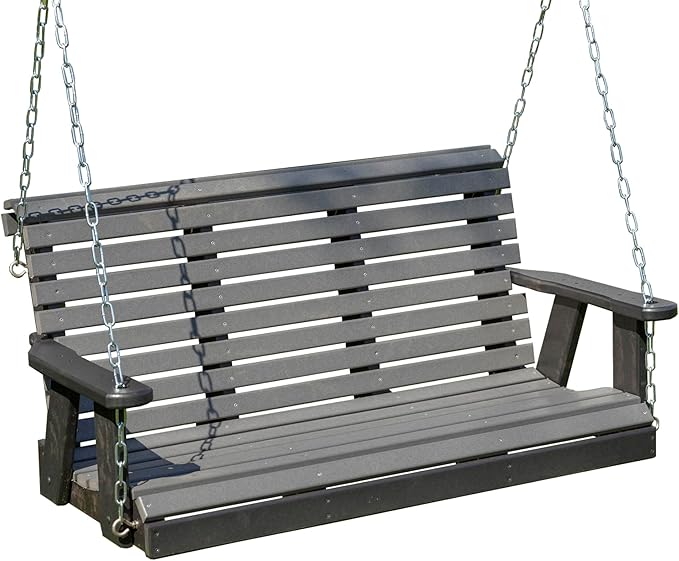 Poly Lumber Wood 5FT Porch Swing Amish Craftsmandship Made in USA HDPE by Unknown