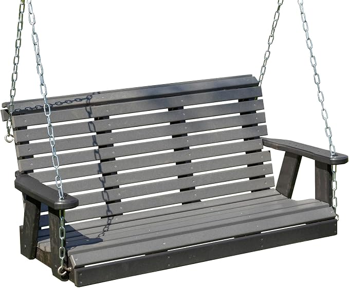 Poly Lumber Wood 4FT Porch Swing Amish Craftsmandship Made in USA HDPE by Unknown