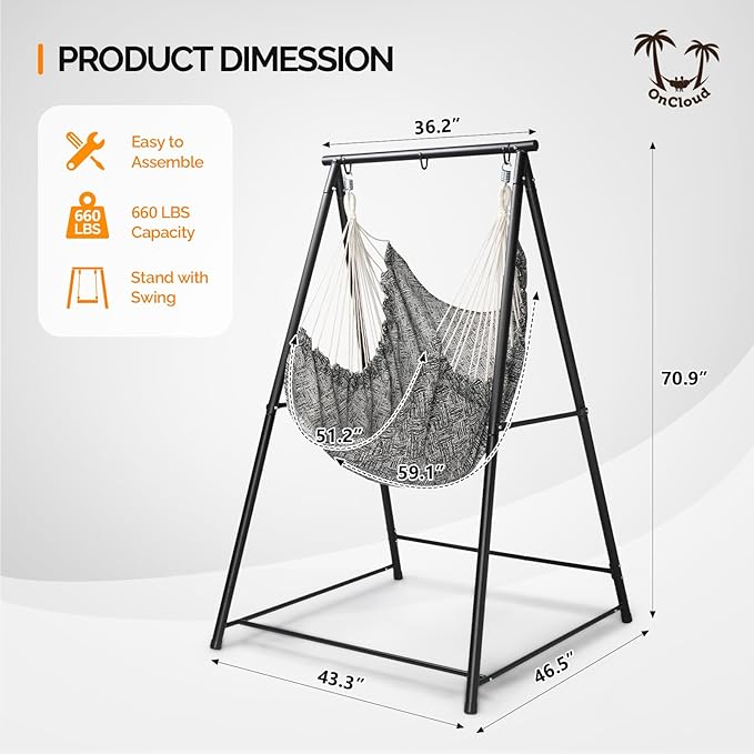 ONCLOUD Hammock Chair with Stand - Image 8