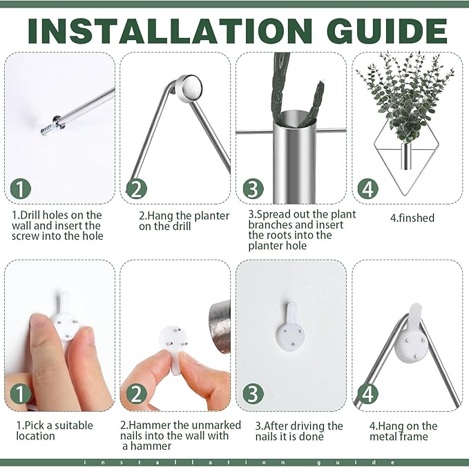Jexine 8 Pcs Hanging Planters - Image 3