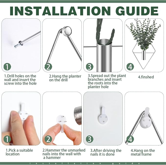 Jexine 4 Pcs Hanging Planters - Image 3