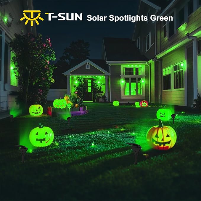 T-SUN Solar Lights Outdoor Waterproof IP65, 12 Pack LED Solar Spot Lights Color - Image 6
