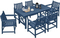 7 Pieces HDPE Outdoor Dining Set, Patio Dining Set by SeeHill