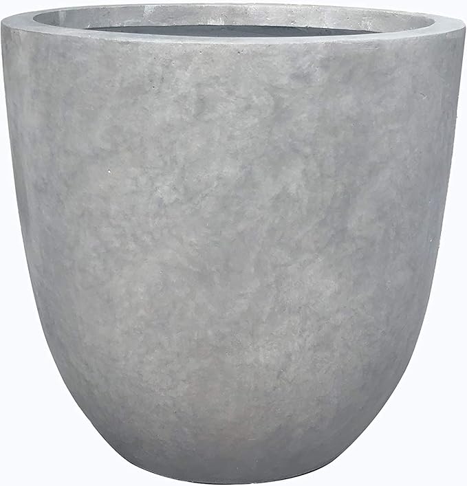 Kante 14 Inch Dia Round Concrete Planter, Indoor Outdoor Large Plant Pot by Kante