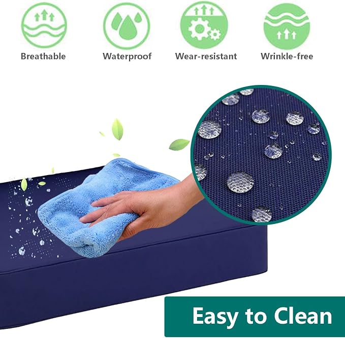 Oslimea Outdoor Daybed Cushion Cover Patio Twin Daybed Covers Waterproof Porch - Image 7