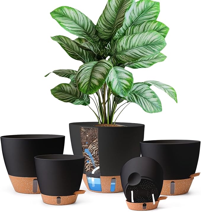 T4U 5 Pack Self Watering Pots by T4U