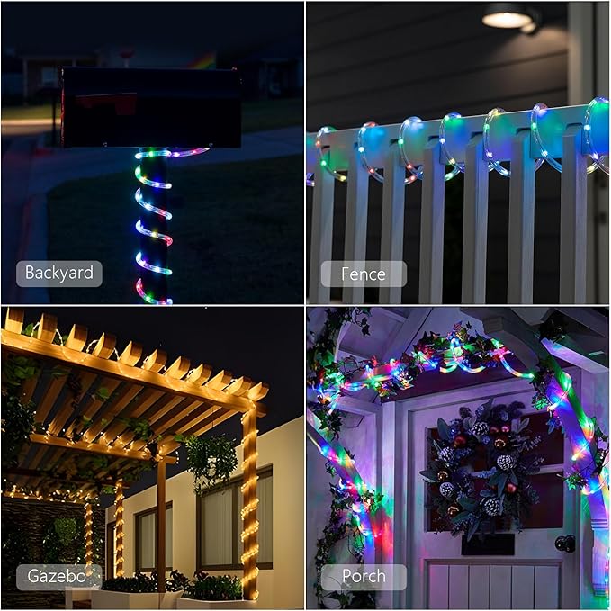 ANJAYLIA 99FT 300 LED Color Changing Rope Lights, 18 Colors Outdoor String - Image 7