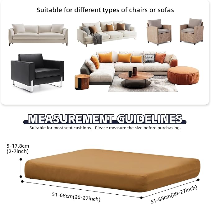 12Pcs Patio Cushion Covers, Outdoor Cushions Covers, Stretch Cushion Covers - Image 2