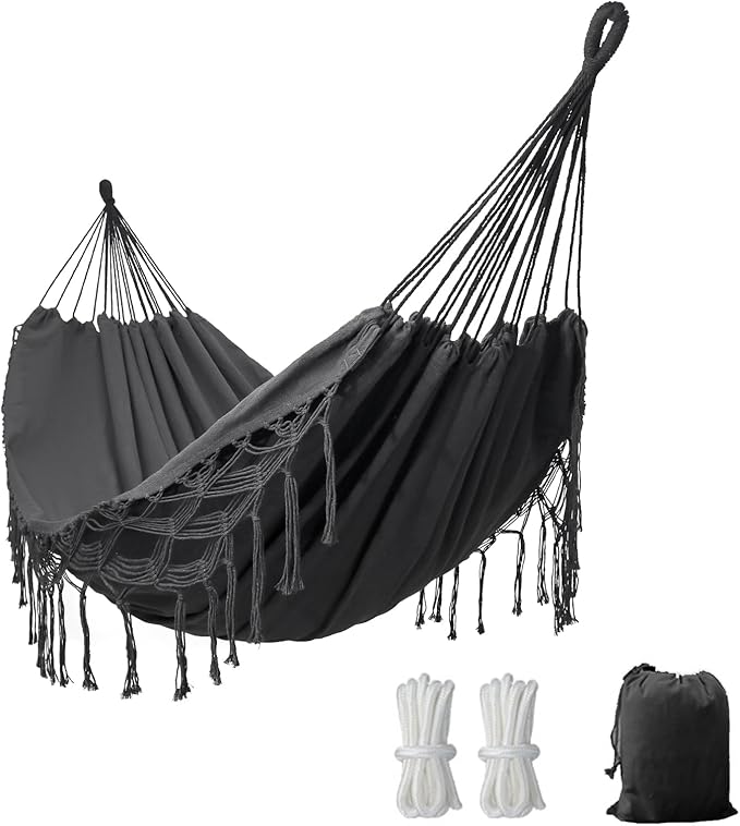 Double Boho Macrame Hammock by YAERSI
