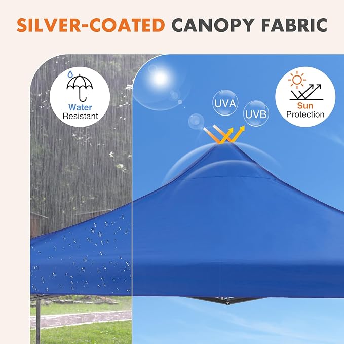 Sweetcrispy 10 x 10 Ft Pop Up Canopy Tent Outdoor Use, Portable Shade - Image 3