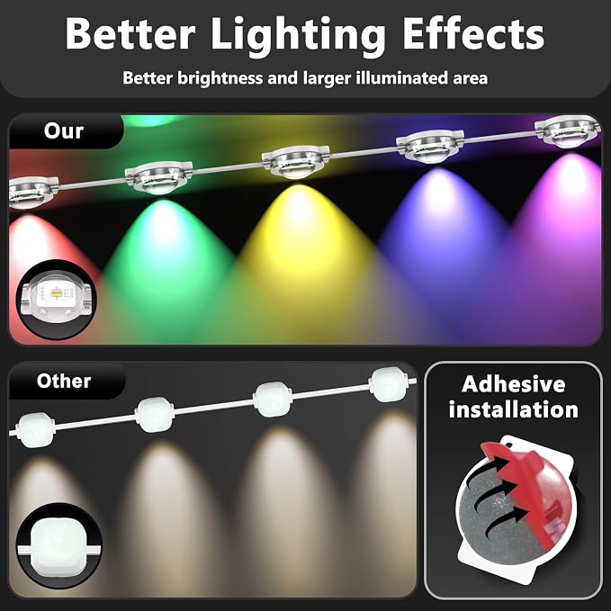 500FT Permanent Outdoor RGB Lights, IP67 Waterproof Smart Eave Lighting - Image 7