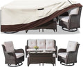 Patio Furniture Cover for 5 Pieces Set-Waterproof 600D Oxford Fabric Cover for by Aacabo