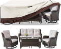 Patio Furniture Cover for 5 Pieces Set-Waterproof 600D Oxford Fabric Cover for by Aacabo