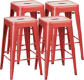 Shahoo 24 Inches Metal Bar Stools Counter Height Stackable Backless Stools by BuynowfromShahoo