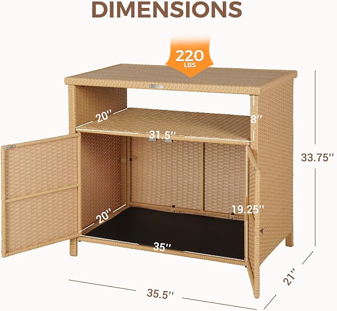 Grand patio Outdoor Storage Cabinet - Image 2