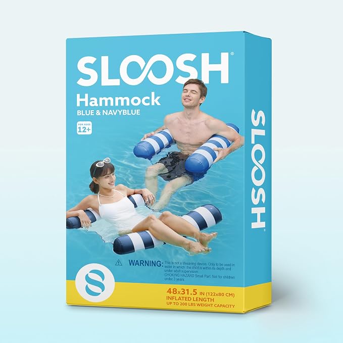 SLOOSH 2 Packs Hammock Pool Floats Adults, 4-in-1 Multi-Purpose Inflatable Pool - Image 8