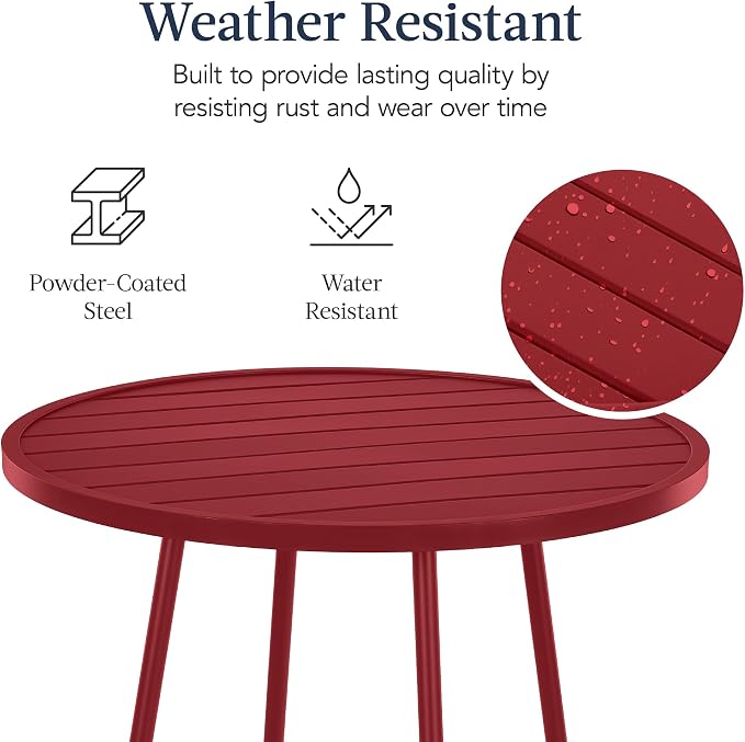 Best Choice Products 3-Piece Patio Dining Set, Bar Height, Outdoor Bistro Set - Image 5
