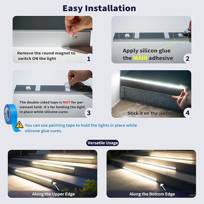 Solar Step Lights for Outside, 33 Focused-Beam High-Brightness LEDs, Waterproof - Image 4
