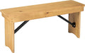 Flash Furniture HERCULES 40" x 12" Folding Farm Bench, Solid Pine Entryway by FlashFurniture