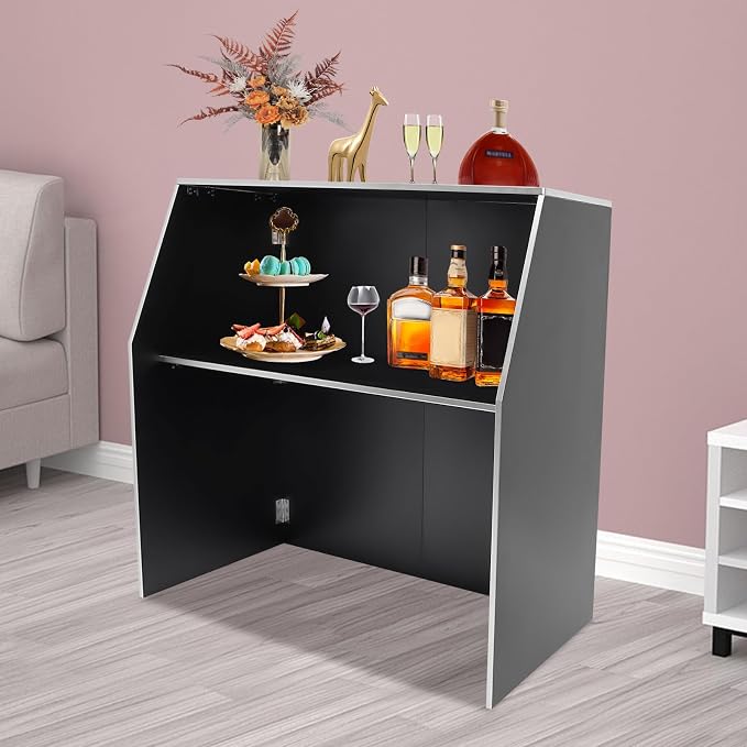 43''*48''*20'' Portable Event Bar, Folding Party Counter Mobile Drink Table - Image 7
