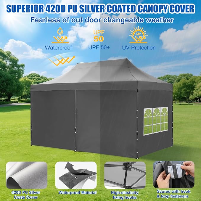 Yesker 10x20 Pop Up Canopy Tent - Image 3