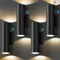 4-Pack Dusk to Dawn Outdoor Wall Lights, 12W 2700K Up and Down LED Porch Lights by WelcometoGoBright