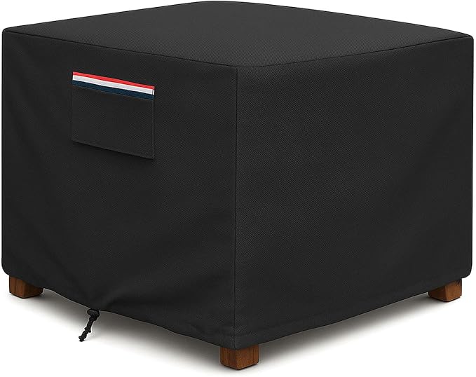 Square Waterproof Patio Ottoman Cover, 600D Heavy Duty Outdoor Furniture Cover by Unknown