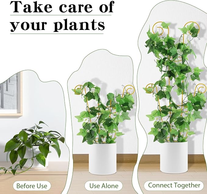 ZOUTOG Trellis for Climbing Plants Indoor 4 Pack 30 Inch, Rustproof Metal - Image 4