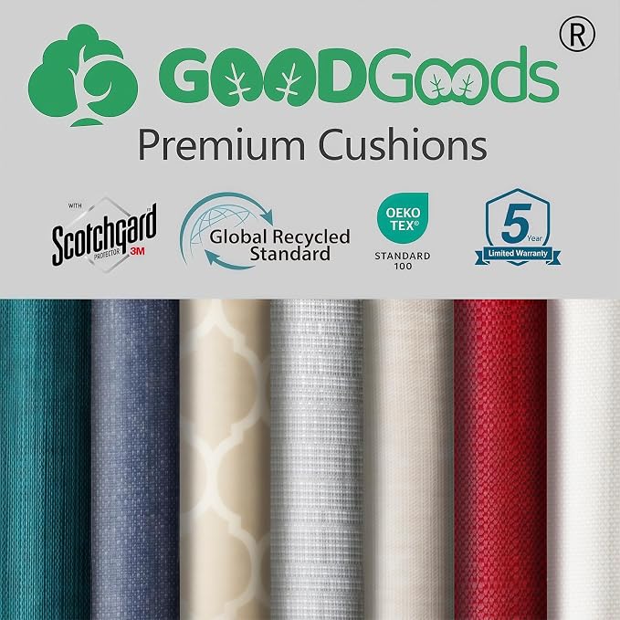 Goodgoods 24 x 24 Outdoor Patio Deep Seat Cushions 2-Pack, 1000+ Hours - Image 7