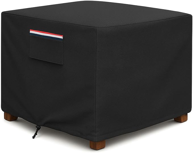 Square Waterproof Patio Ottoman Cover, 600D Heavy Duty Outdoor Furniture Cover by Unknown