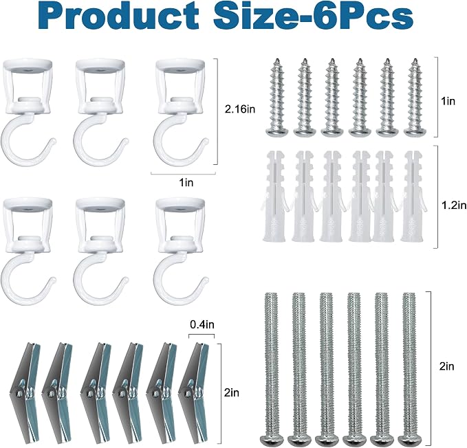 ONIKK Ceiling Hooks for Hanging Plants, Heavy Duty Metal Plant Hooks, Screw in - Image 7