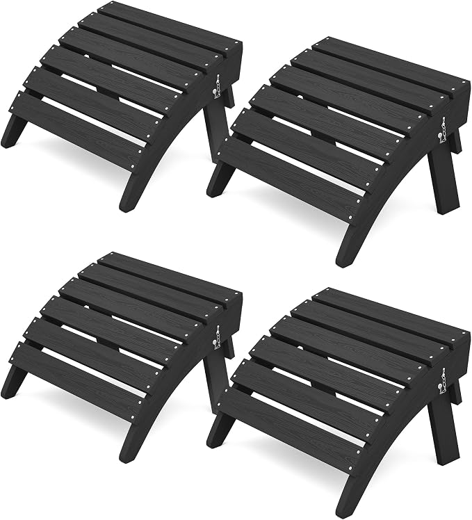 KINGYES Folding Adirondack Ottomans Set of 4 by KINGYES