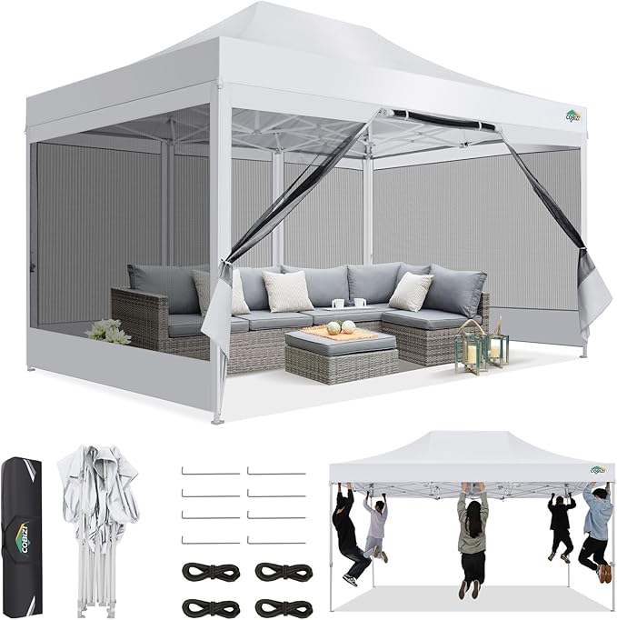 COBIZI 10x15 Canopy Tent, Heavy Duty Pop up Canopy by COBIZI