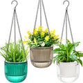 3 Pack Self Watering Hanging Planters, 6.5 Inch Hanging Flower Pot by Pumtus