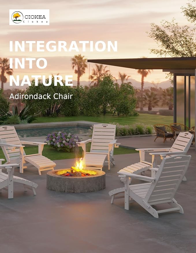 Ciokea Folding Adirondack Chair Set of 6 - Image 4