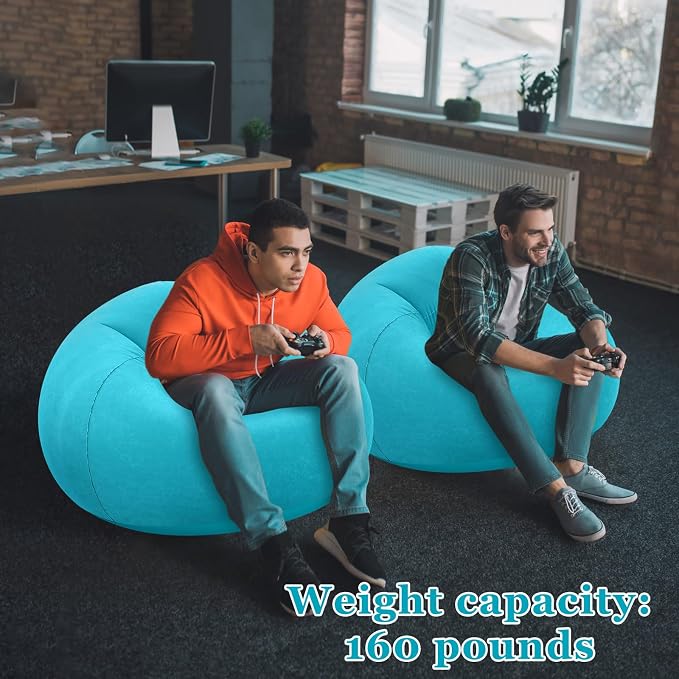 Realspring Inflatable Bean Bag Chairs Outdoor Blow up Camping Chairs Inflatable - Image 4