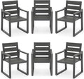 HDPS Outdoor Dining Chairs Set of 6, 350 LBS, Patio Dining Chairs by COZYMAN