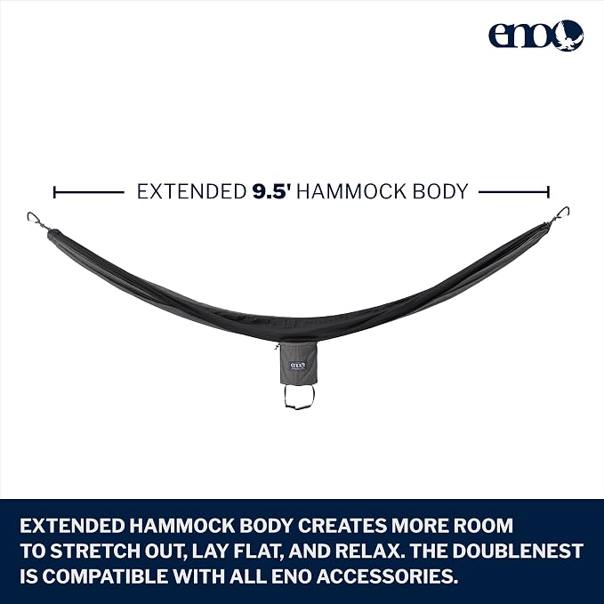 ENO, Eagles Nest Outfitters DoubleNest Lightweight Camping Hammock, 1 to 2 - Image 2