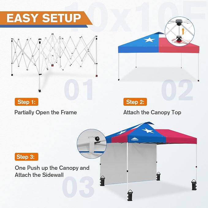 EAGLE PEAK Commercial Canopy 10x10 Pop Up Canopy Tent - Image 2