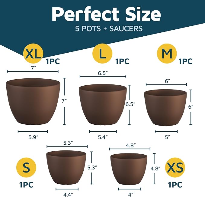 Planter Pots with Drainage Holes - Image 2