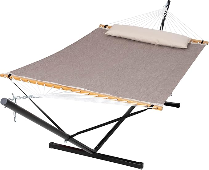 SUNCREAT Portable Hammock with Stand Included, Stand Alone Backyard Hammock by SUNCREAT