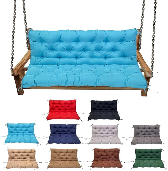 Swing Cushion Replacement Outdoor Porch Waterproof Bench Cushion 2-3 Seater by YXMKJOS