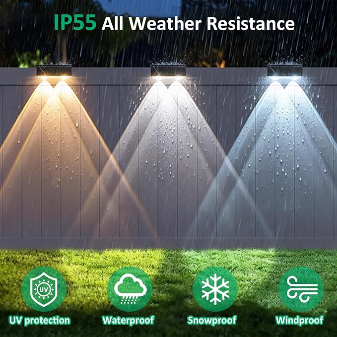 Solar Fence Lights Outdoor - Image 4