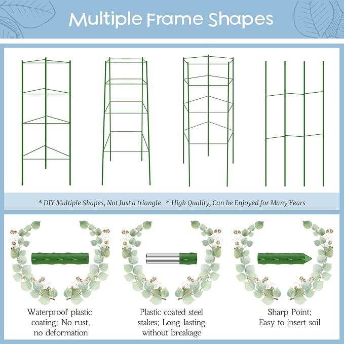 Legigo 6-Pack Tomato Cage for Garden Plant Support- Up to 63inch Garden Stakes - Image 5