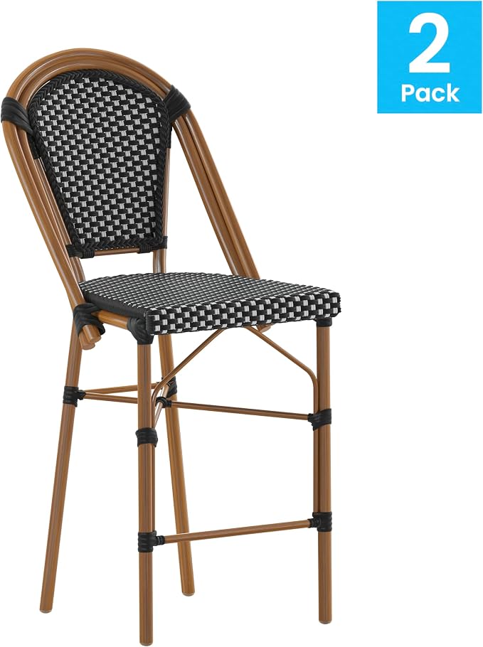 EMMA + OLIVER Soie Bistro Counter Stool - Image 9